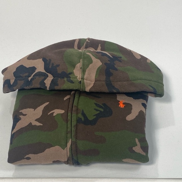 CAMOUFLAGE COTTON-BLEND ZIP-UP HOODIE IN SURPLUS CAMO Ralph Lauren CAMO.Size 6 - Picture 10 of 10